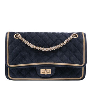 Pre-Loved Chanel Reissue 2.55 Quilted Suede Double Flap 225